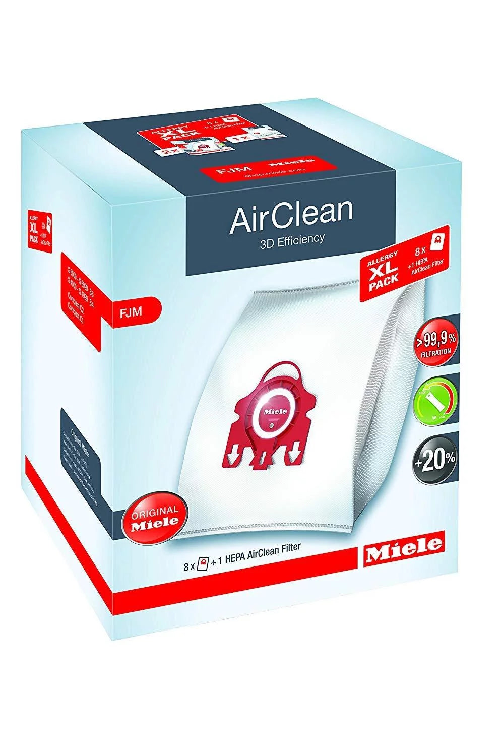 8 Bags 2 Pre-Motor Filters and 1 HEPA Filter Dust Bag Y937472