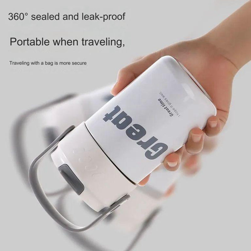 Purple 500Ml Vacuum Insulated Bottle With Straw Q946