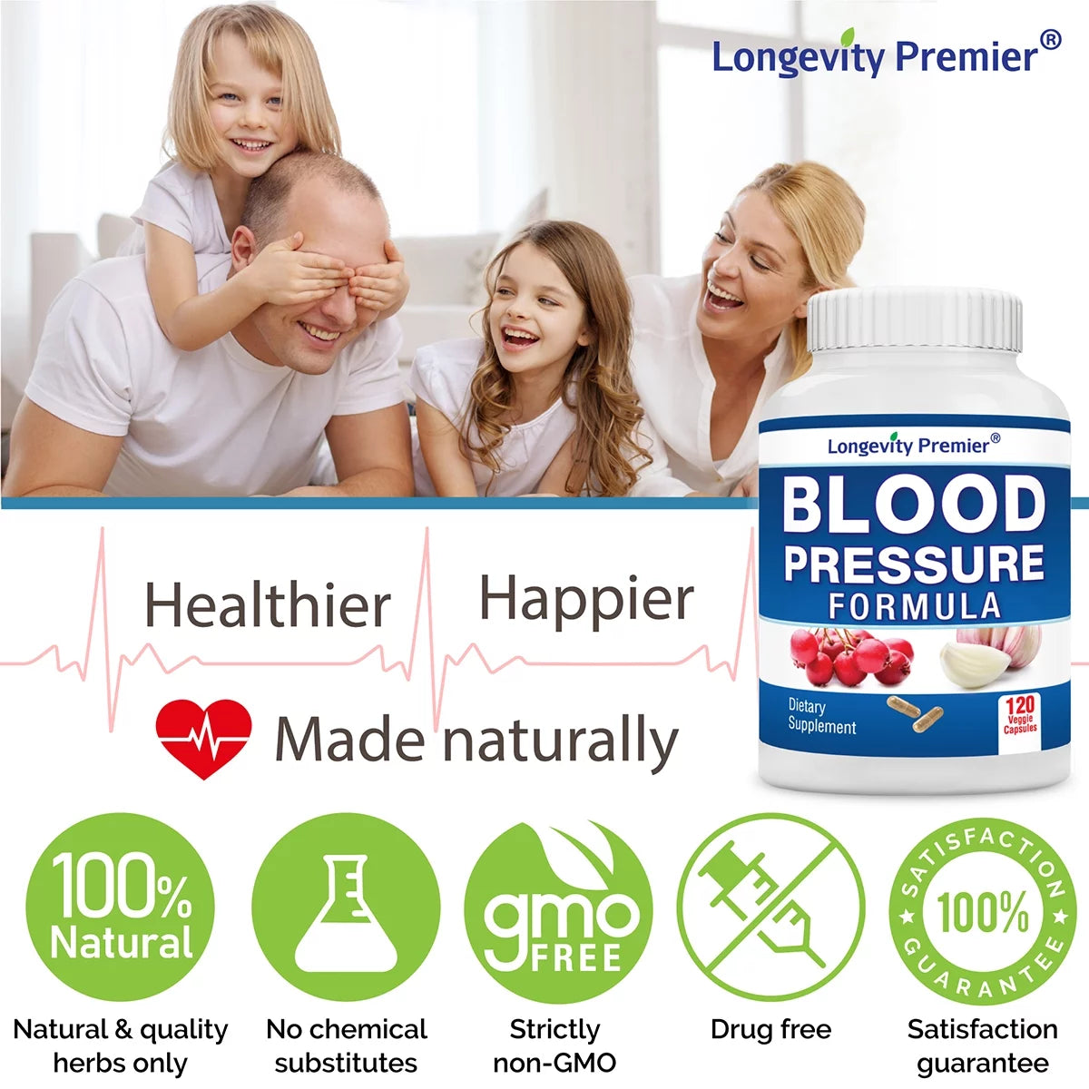 Blood Pressure Supplement 120 Capsules O794326