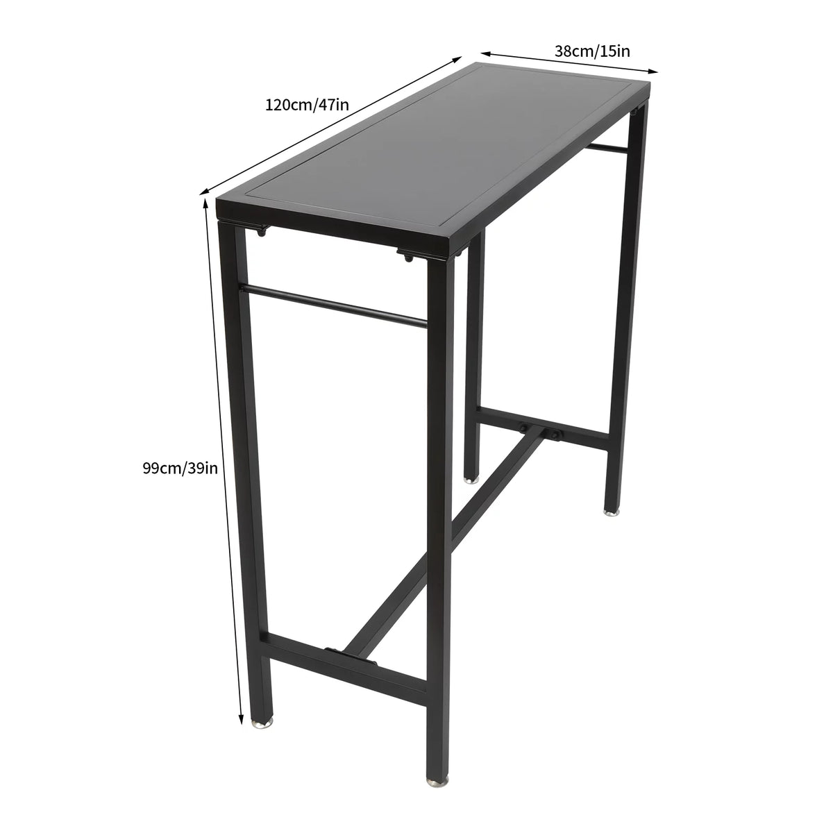 Black 47inch Bar Table J357