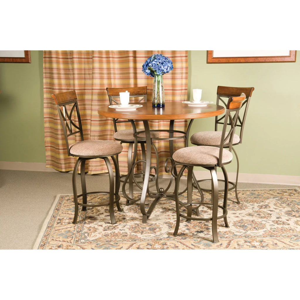 42" Wood and Metal Dining Table D62307