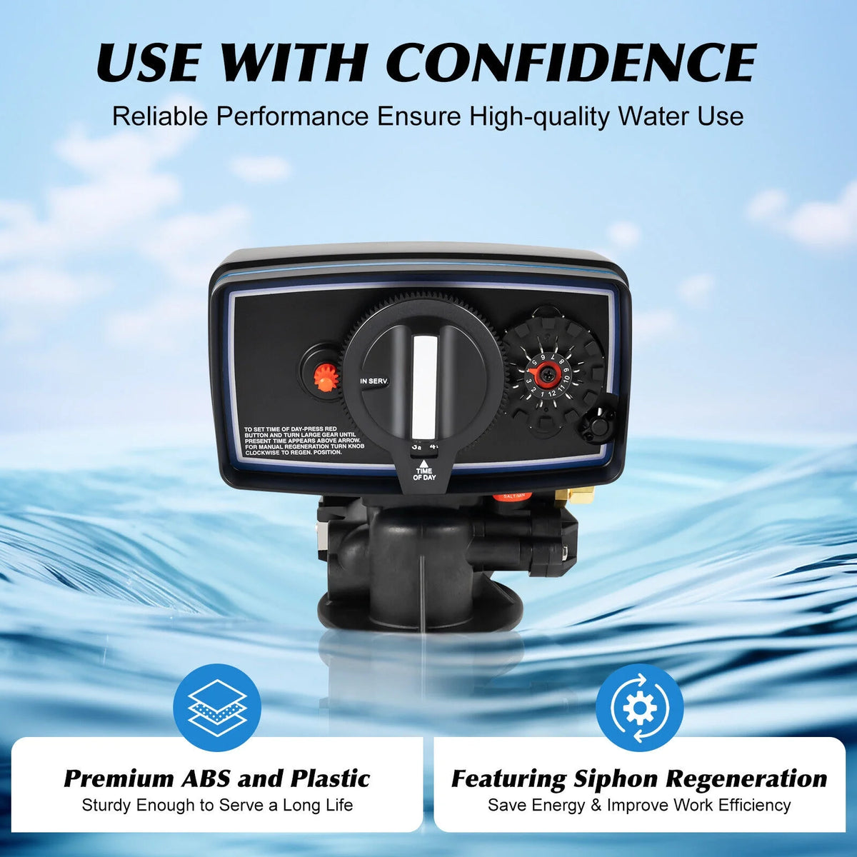 Metered 12 Day Clock Water Softener Control Head Valve J67799