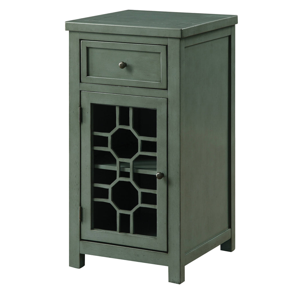 Black 1-Drawer Side Table T962