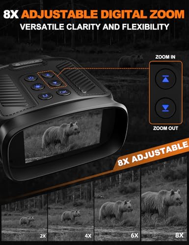 Black 4K Night Vision Binoculars E2726