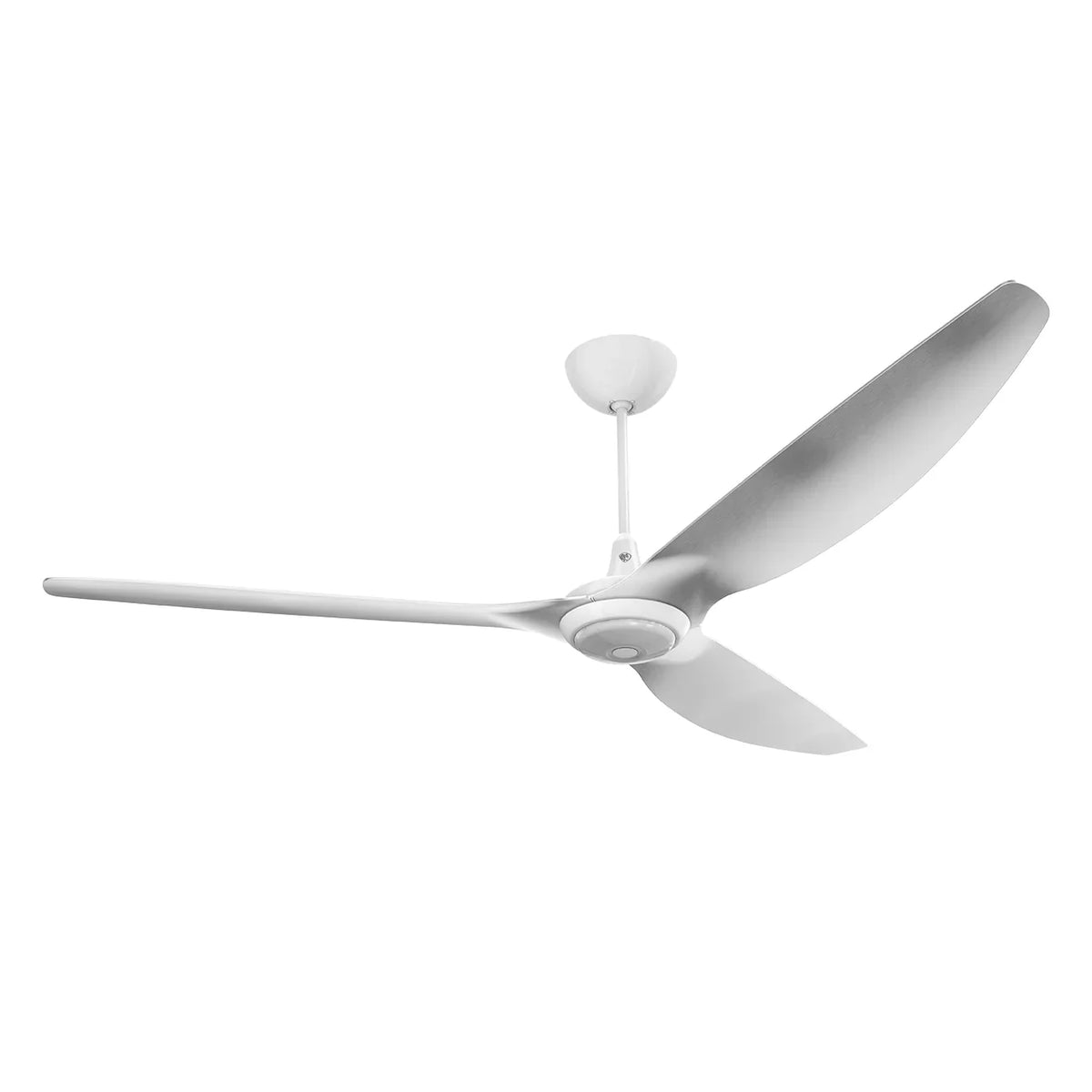 84 Ceiling Fan with Brushed Aluminum Blades and White Finish G87126