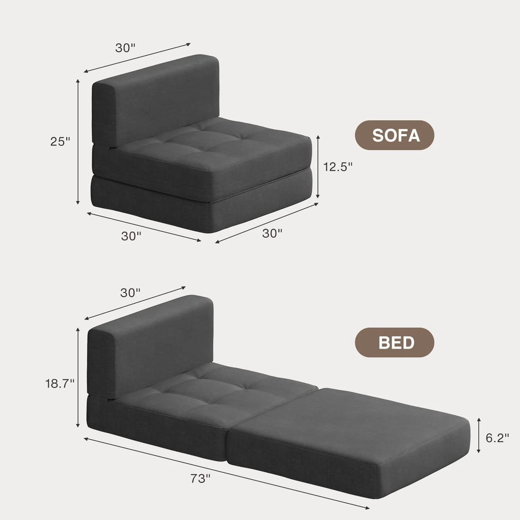 Light Gray Sleeper Sofa Bed E80367