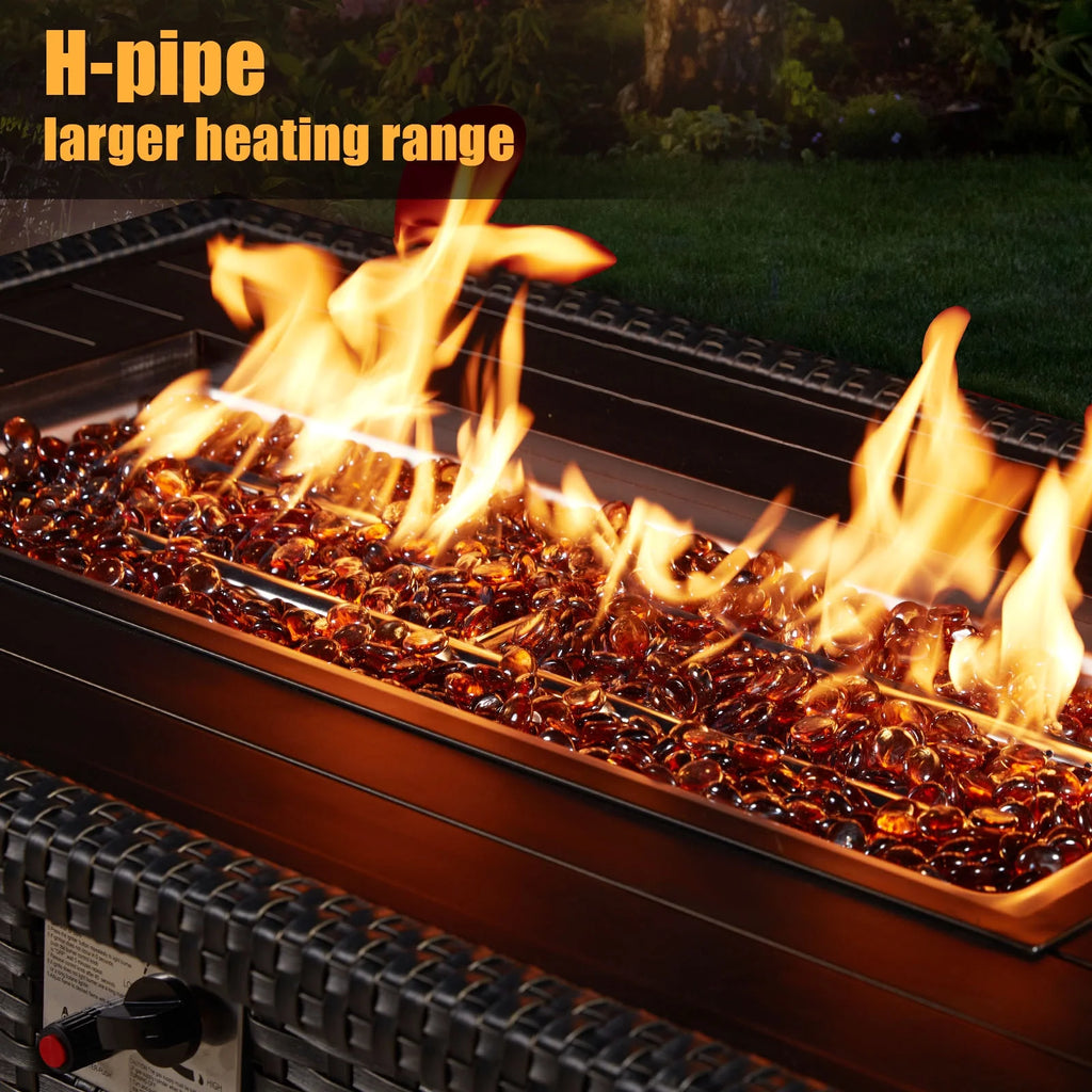 Aluminum Propane Fire Pit Table 44in 50,000 BTU Z87313