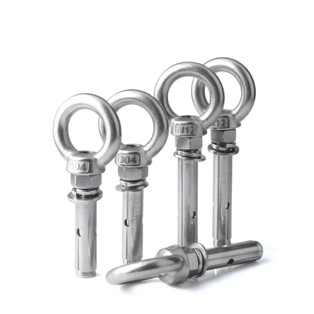 304 Stainless Steel Lifting Eye Bolt M8x60mm 2pcs M978