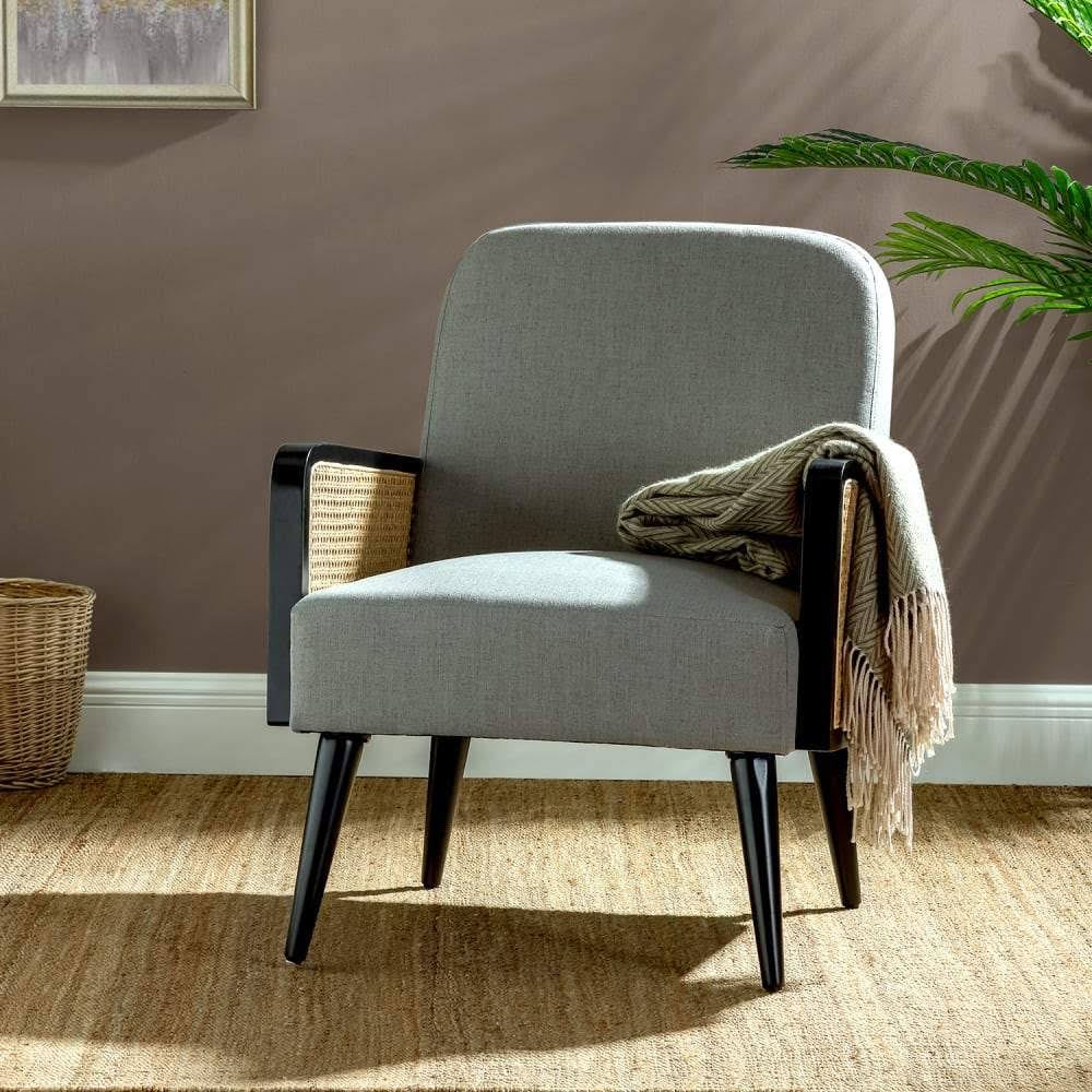 Grey Rattan Armchair V6375