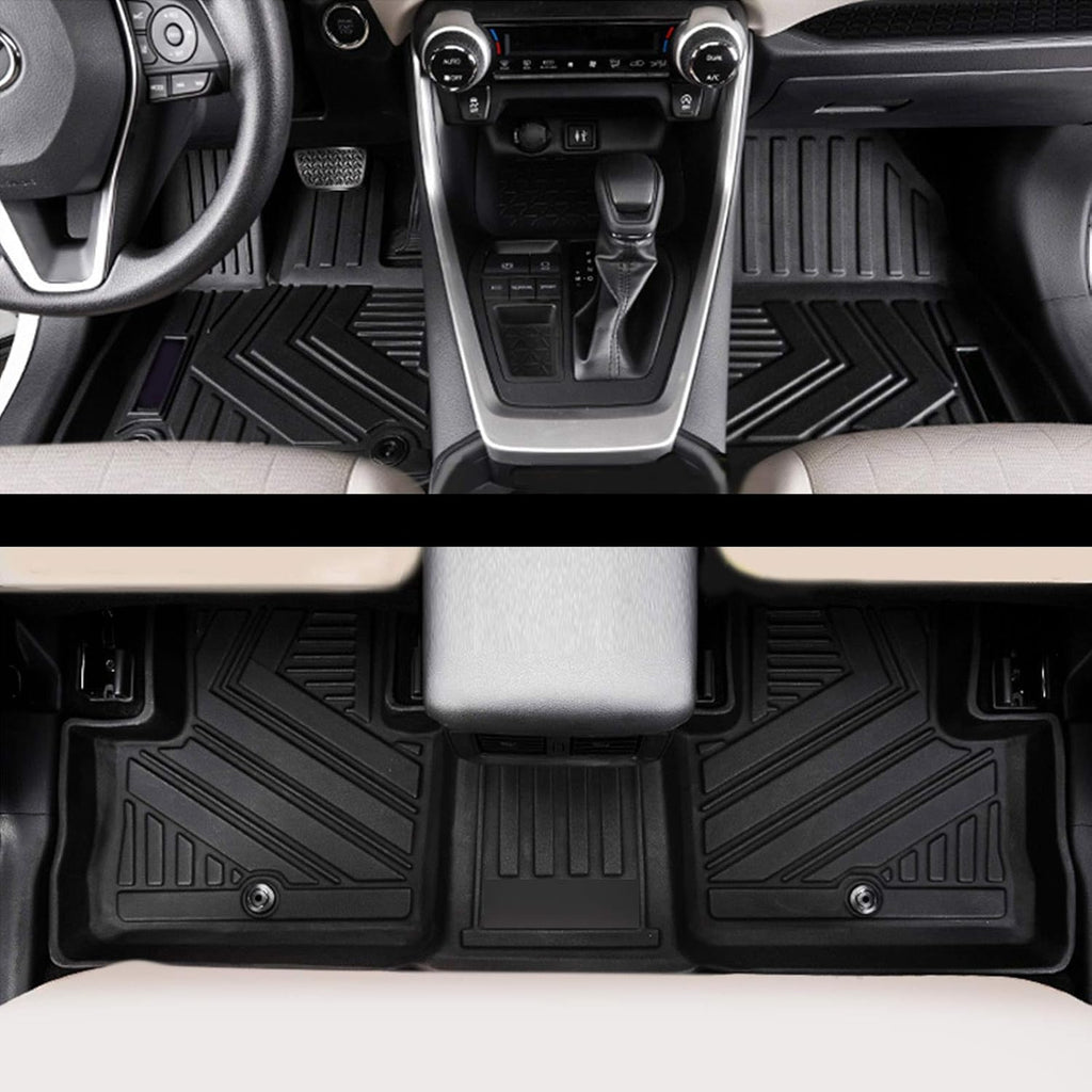 Rubber Car Floor Mats and Cargo Trunk Mats Set for Toyota Rav4 2019 2020 2021 2022 R350