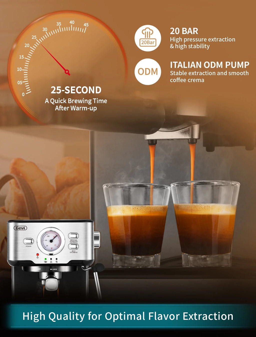 15 Bar Espresso Machine with Steamer M89893