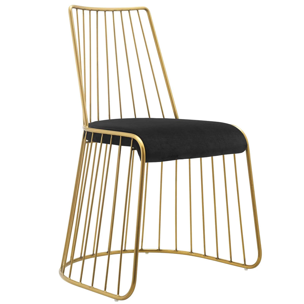 Gold Stainless Steel Performance Velvet Dining Chair C871509