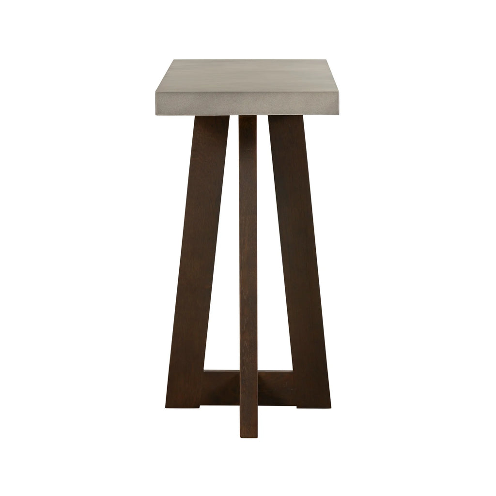 Gray Concrete and Dark Gray Oak Rectangle Console Table F294