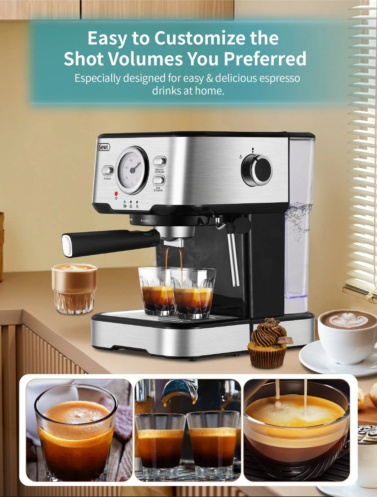15 Bar Espresso Machine with Steamer M89893