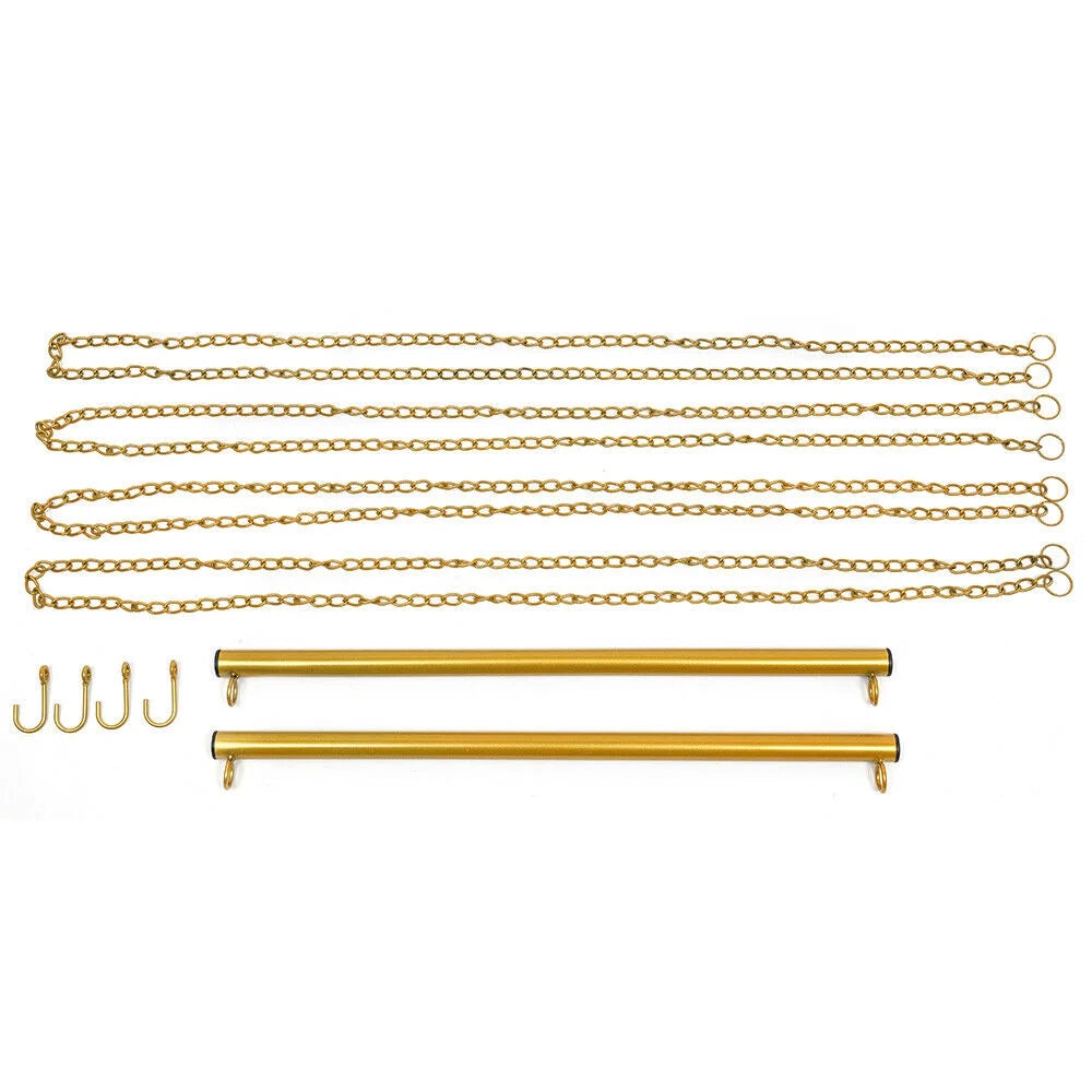 Gold Rod Ceiling-Mounted Clothes Rack A615
