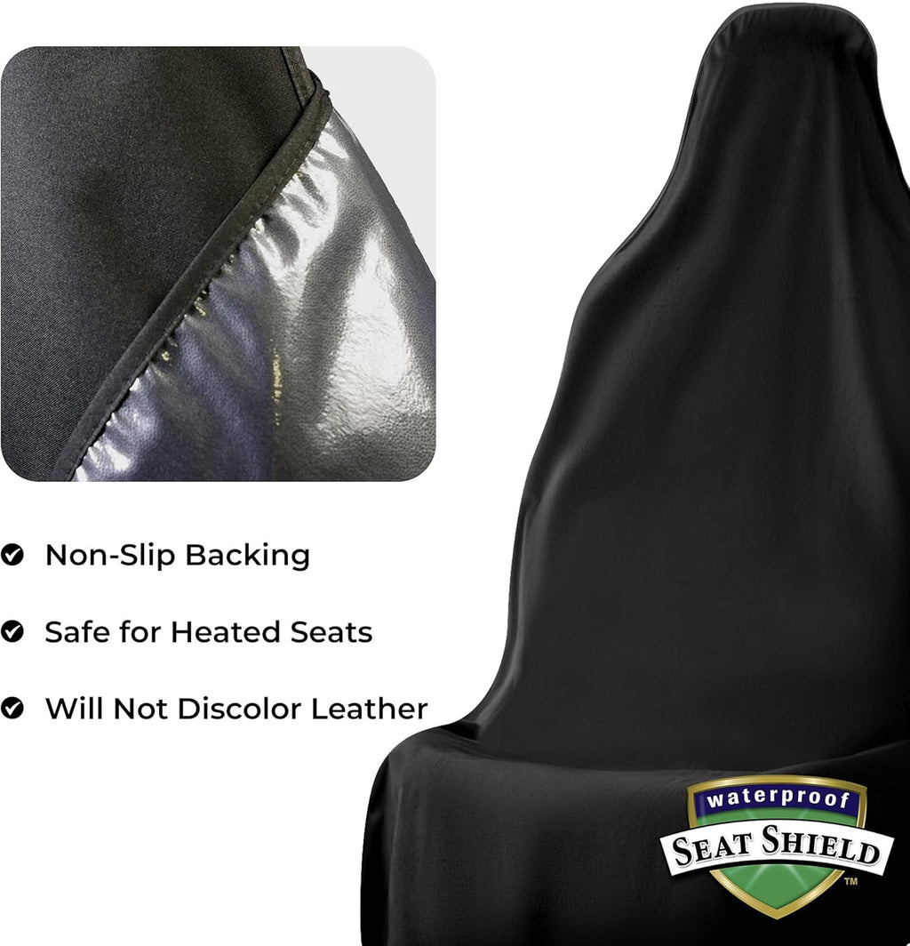 Black Non-Slip Removable Car Seat Cover Pack of 2 S531348