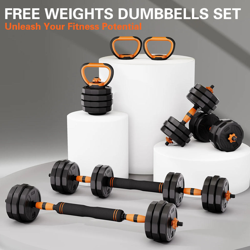44lb 6-in-1 Adjustable Dumbbells Set with Connector N923