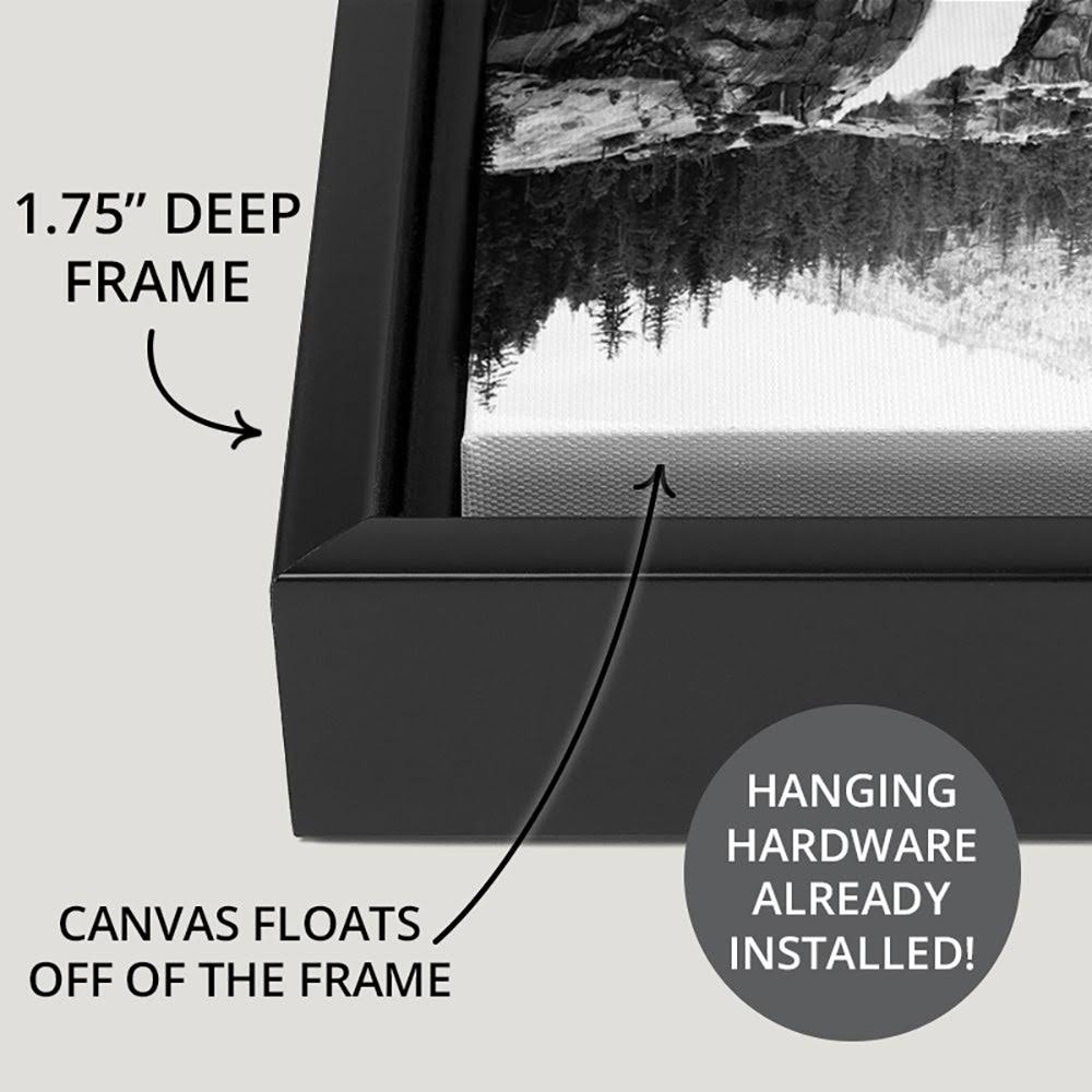 Black Float Frame Canvas Art - 24 x 16 M5563