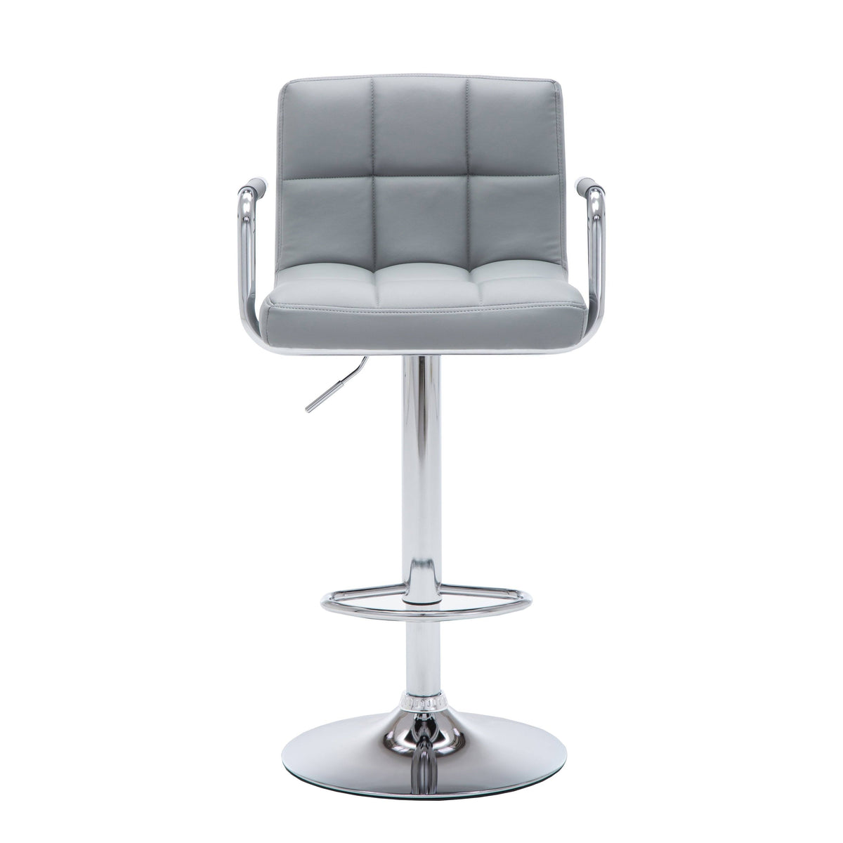 Black Faux Leather Swivel Barstools Set of 3 F84302