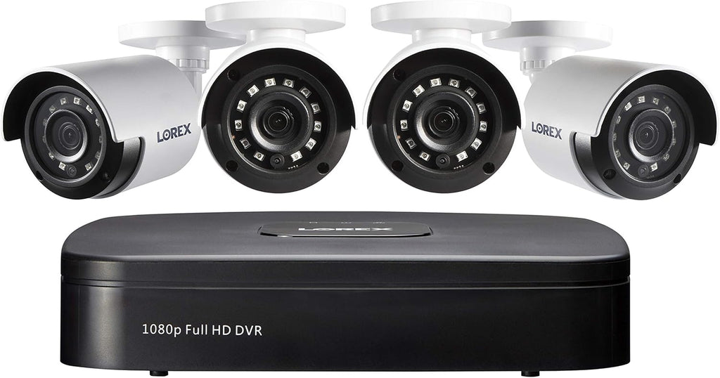 4 Channel 4 Cameras 1080p HD Bullet Security Camera System with 1TB DVR E273