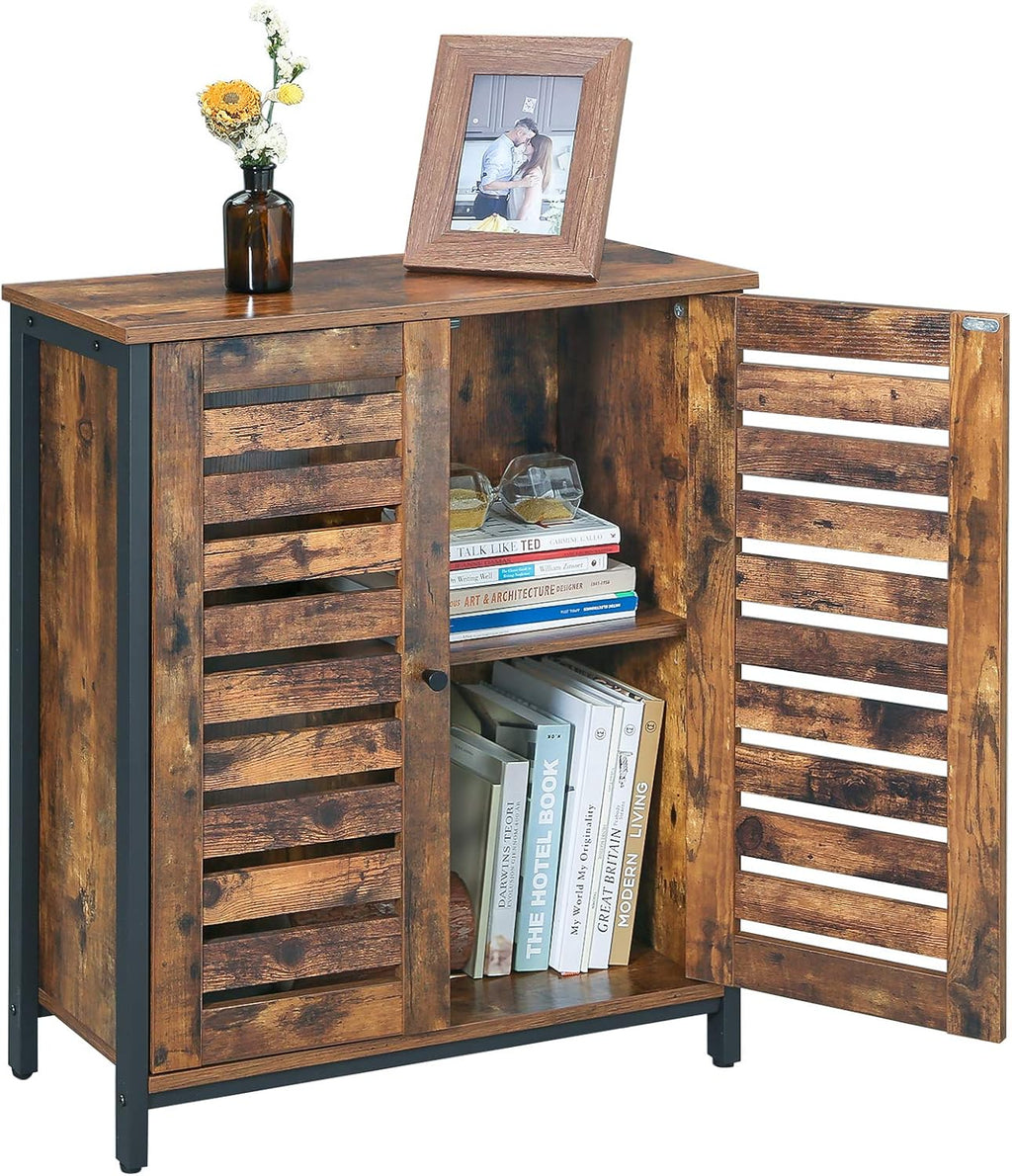 Rustic Brown Standing Cabinet with Shelf L62782