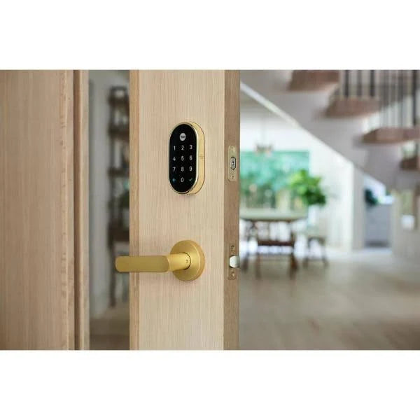 Video Doorbell and Lock in Polished Brass with Nest Connect Q1223