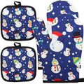 4PCS Christmas Oven Mitts and Potholders Set N197