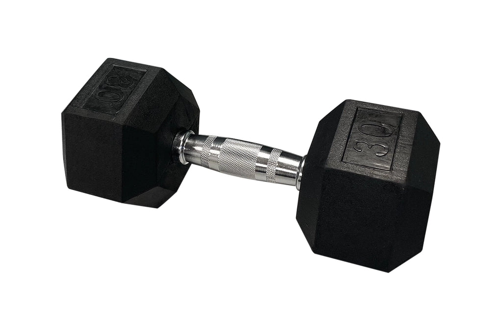 30lb Rubber Hex Dumbbell U417792