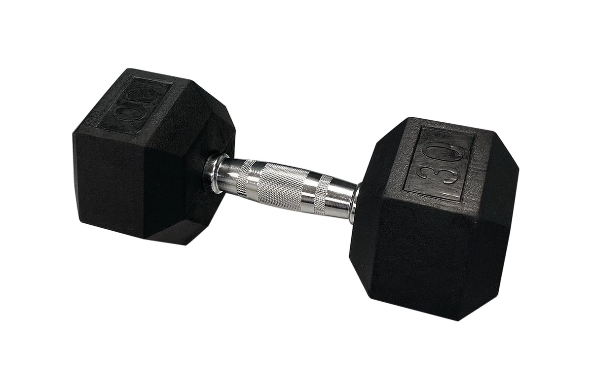 30lb Rubber Hex Dumbbell U417792