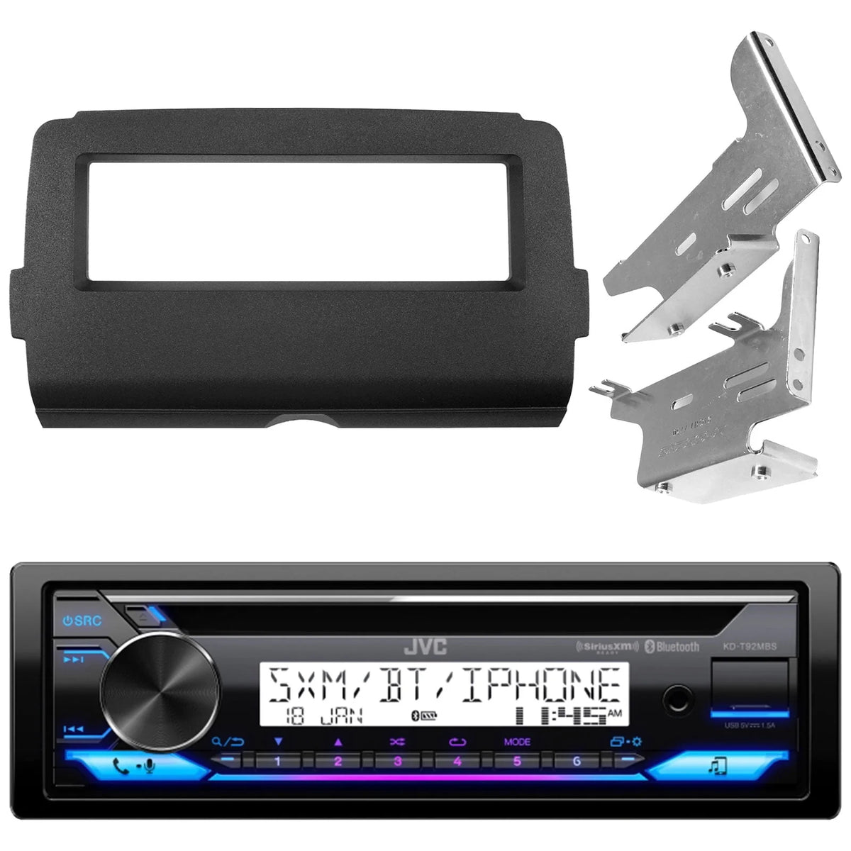 Single DIN Marine Bluetooth USB AM/FM Radio CD Player Stereo Receiver S539